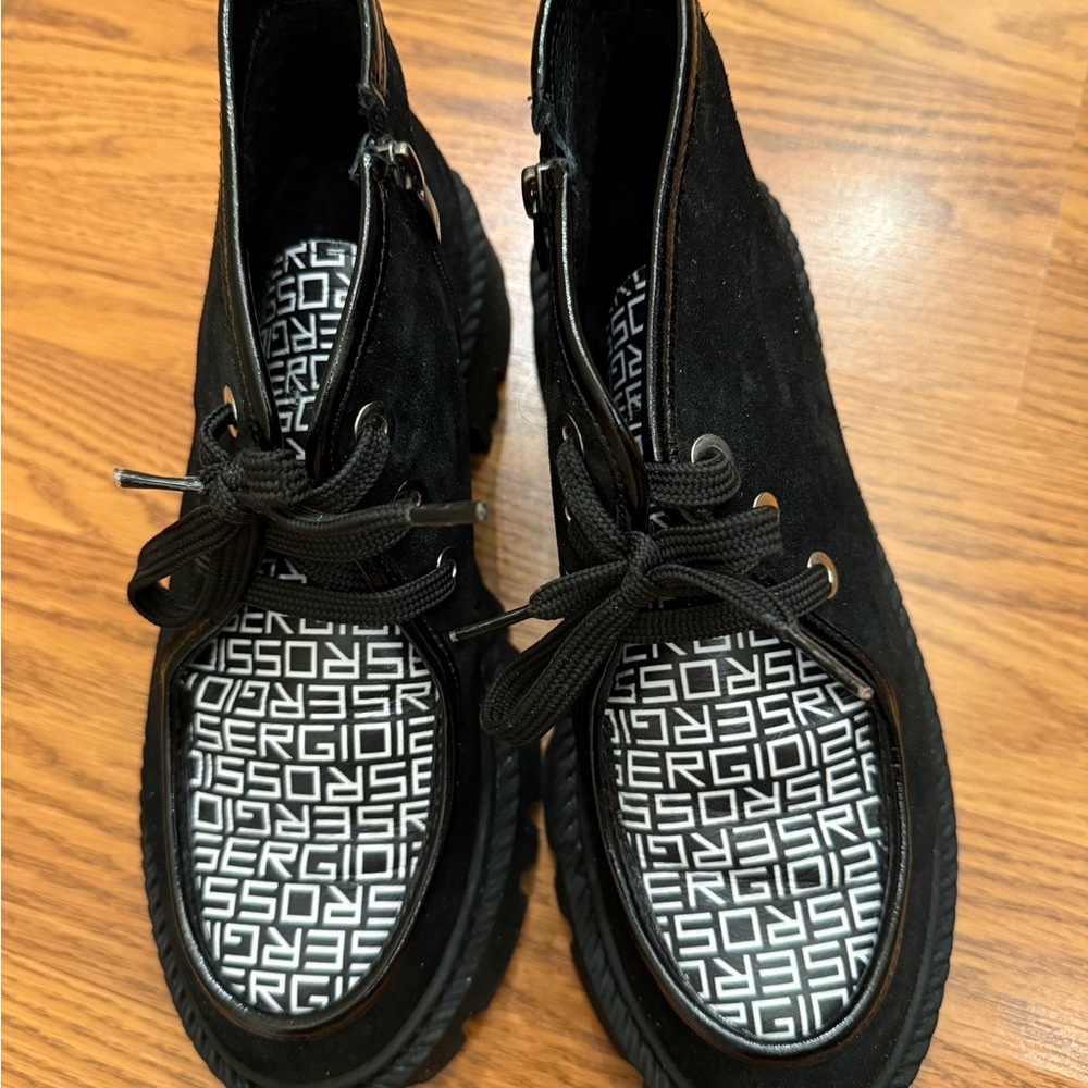 Black and White Designer Boots